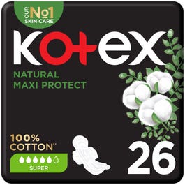 Kotex Fem Napkins Cotton Maxi Super 26 pcs