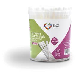 Nahdi Cotton Buds In Round Case 100 pcs