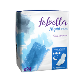 Febella Sanitary Night Pads - 24Pcs