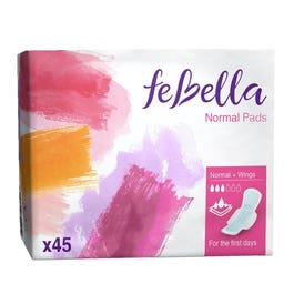 Febella Sanitary Pads - Normal - 45Pcs