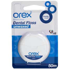 Orex Dental Unwaxed Floss With Floride 50 m