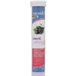 Sanotact Iron + Vitamin C 20 Currant Effervescent Tablets