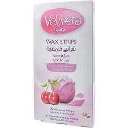 Velveta Body Wax Strips Normal Skin Shea 20 Strips