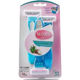 Velveta Disposable Razors For Women 3 Blades 3 pcs